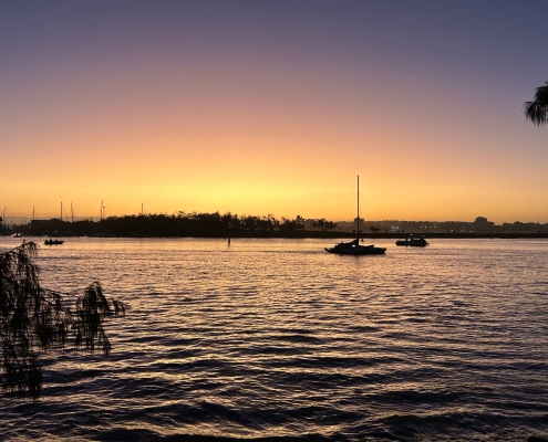 Sonnenuntergang im Mooloolaba Habour Mooloolaba Habour