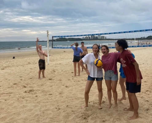 Beachvolleyball am Mooloolaba Beach Beachvolleyball