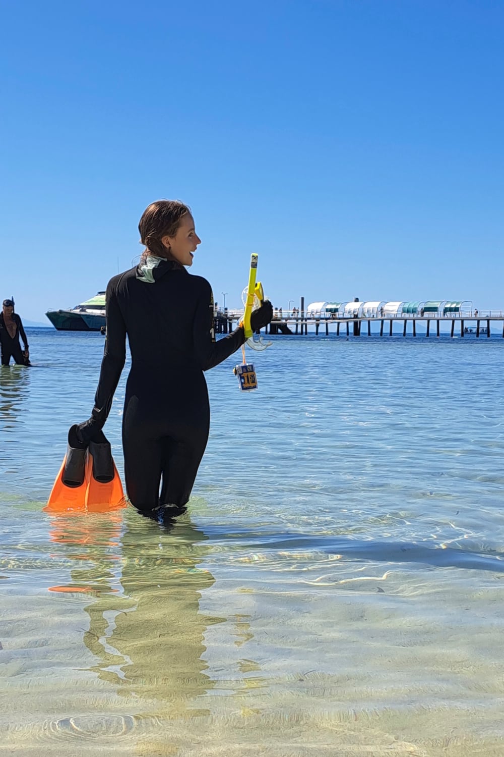 Cora beim Schnorcheln vor Cairns Cora beim Schnorcheln vor Cairns