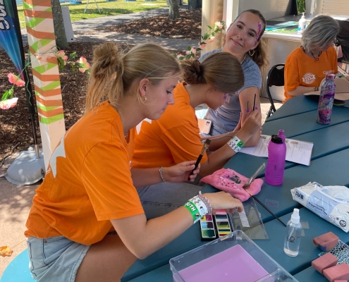 Vorbereitung zum Kinder schminken Vorbereitung zum Kinder schminken