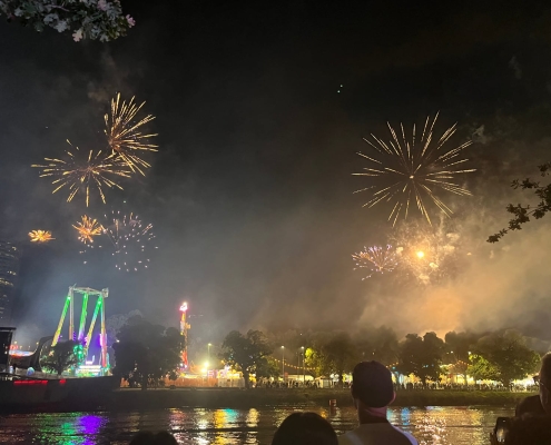 Moomba-Festival Feuerwerk Moomba-Festival Feuerwerk