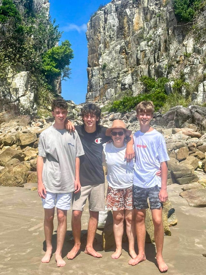 Meine Gastfamilie und ich am Strand in Mackay Meine Gastfamilie und ich am Strand in Mackay