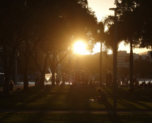 Esplanade in Cairns Esplanade in Cairns