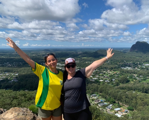 Wanderung auf einen der Glass House Mountains mit meiner Gastmutter