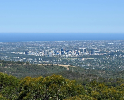 Adelaide von Mount Lofty aus gesehen Adelaide von Mount Lofty aus gesehen