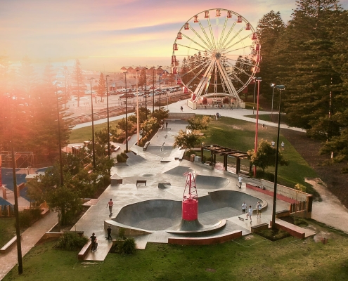 Skating im Esplanadepark Fremantle Skating im Esplanadepark Fremantle
